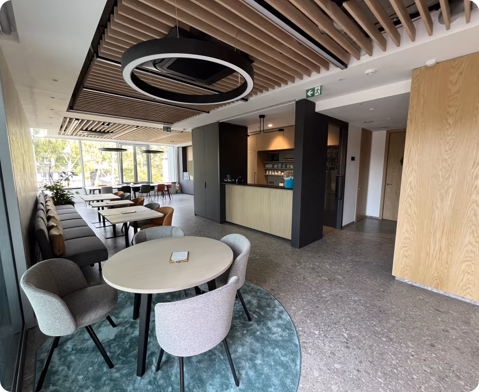 Interiér RehaGym Café ve 3. patře